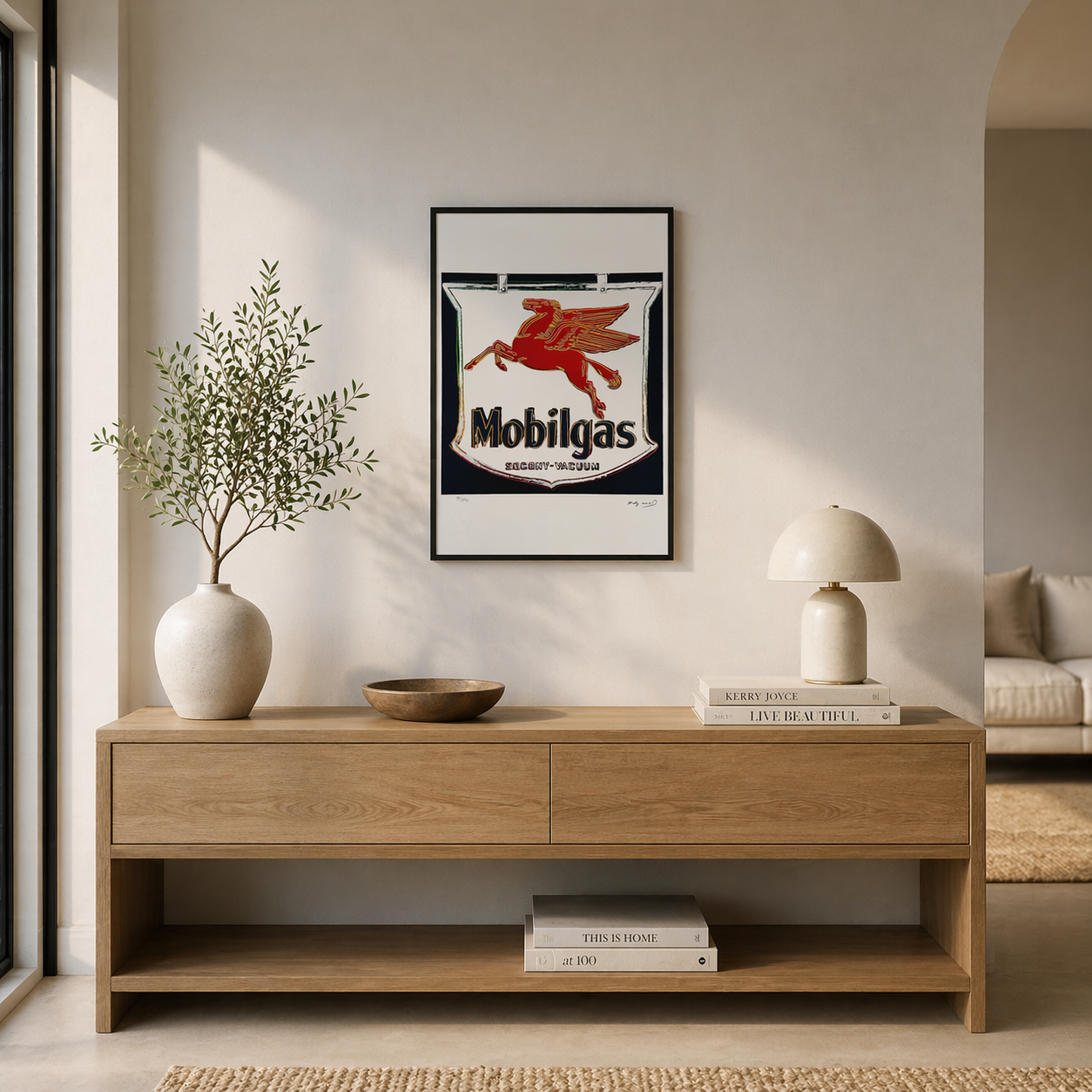 Andy Warhol Mobilgas Lithografie Arches 300gsm 42x59 cm