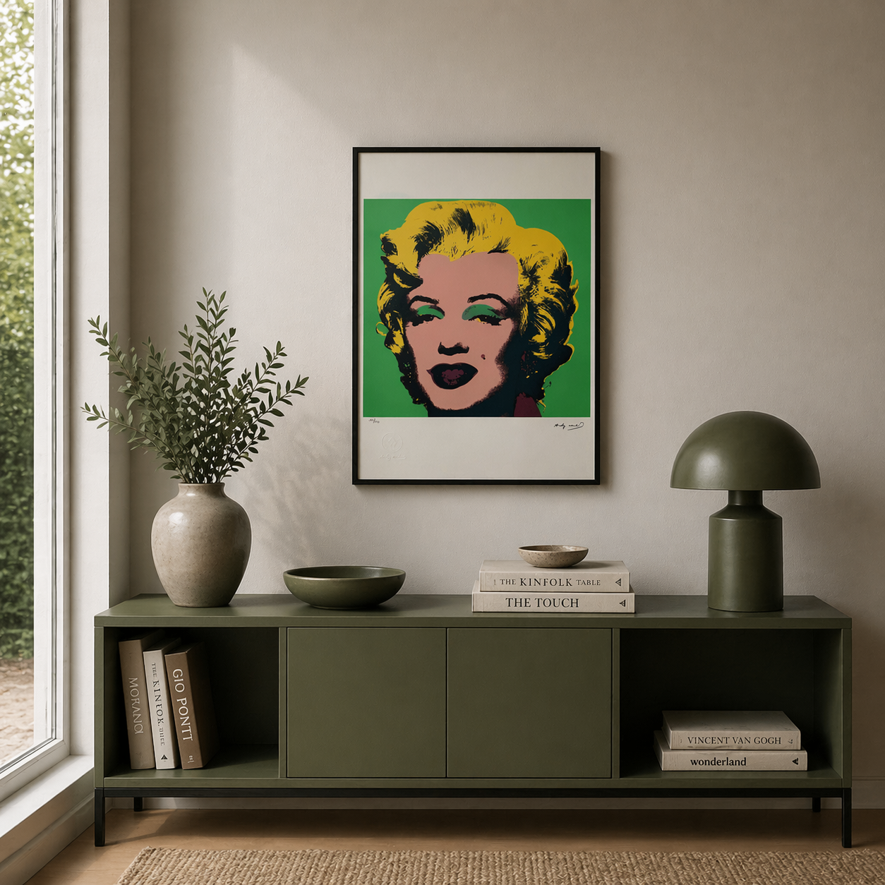 Andy Warhol Marilyn Monroe (Groen & Geel) Lithografie Arches 300gsm 42x59 cm