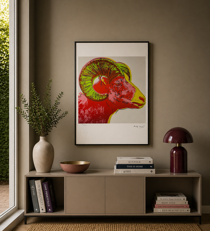 Andy Warhol Ram (Dieren) Lithografie Arches 300gsm 42x59 cm
