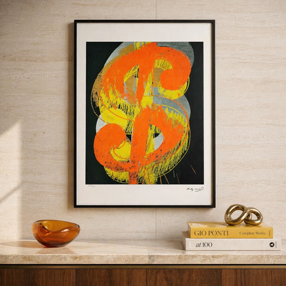 Andy Warhol Dollar (Zwart) Lithografie Arches 300gsm 42x59 cm