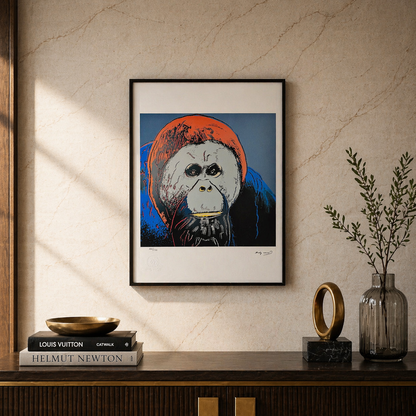 Andy Warhol Orangutan (Dieren) Lithografie Arches 300gsm 42x59 cm