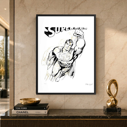 Andy Warhol Superman (Wit) Lithografie Arches 300gsm 42x59 cm