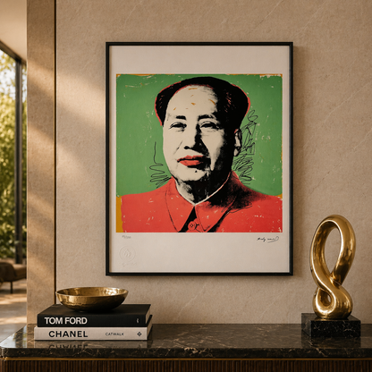 Andy Warhol Mao (Green & Red Classic) Lithografie Arches 300gsm 42x59 cm