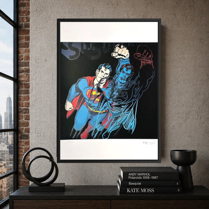 Andy Warhol Superman (Zwart) Lithografie Arches 300gsm 42x59 cm