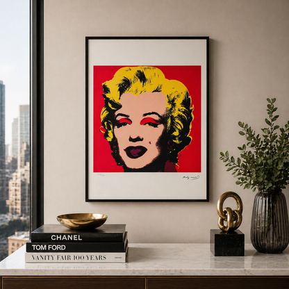Andy Warhol Marilyn Monroe’ (Rood) Lithografie Arches 300gsm 42x59 cm