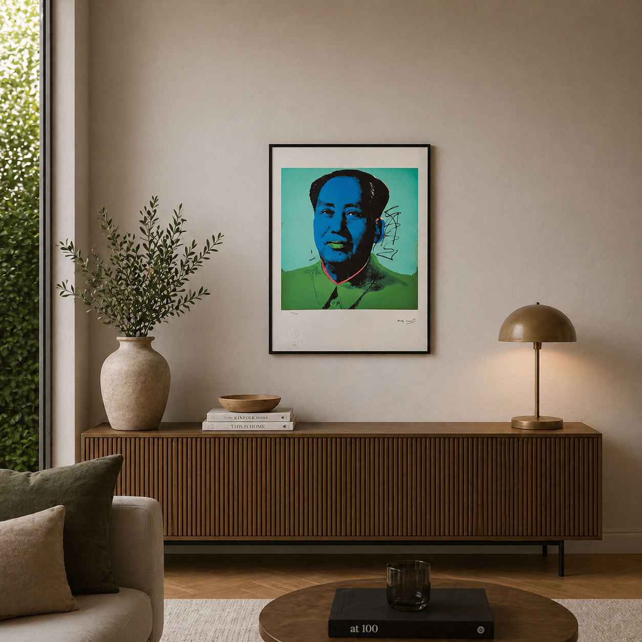 Andy Warhol Mao (Turquoise & Blue Edition) Lithografie Arches 300gsm 42x59 cm