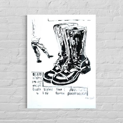 Andy Warhol Paratrooper Boots Lithografie Arches 300gsm 42x59 cm