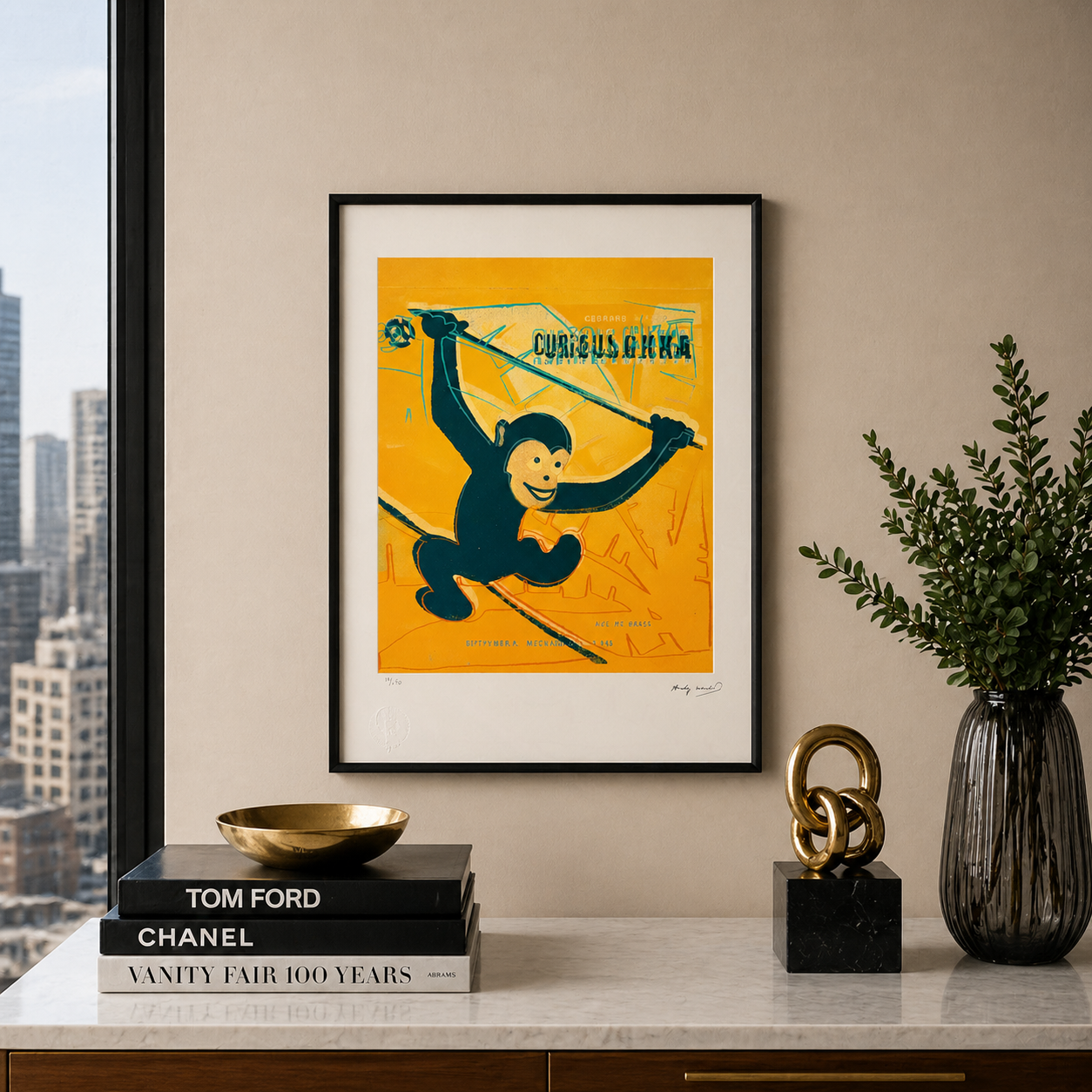 Andy Warhol Monkey Lithografie Arches 300gsm 42x59 cm