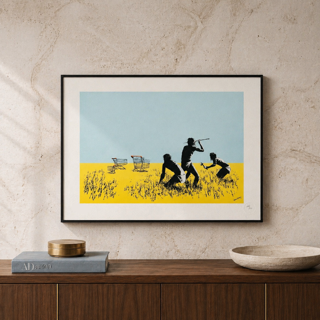Banksy Trolleys Lithografie Arches 300gsm 42x59 cm
