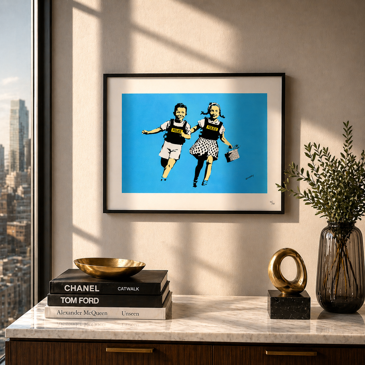 Banksy Police Kids Lithografie Arches 300gsm 42x59 cm