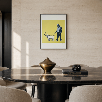 Banksy Barking Dog (Kakigeel) Lithografie Arches 300gsm 42x59 cm