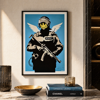 Banksy Flying Copper Lithografie Arches 300gsm 42x59 cm