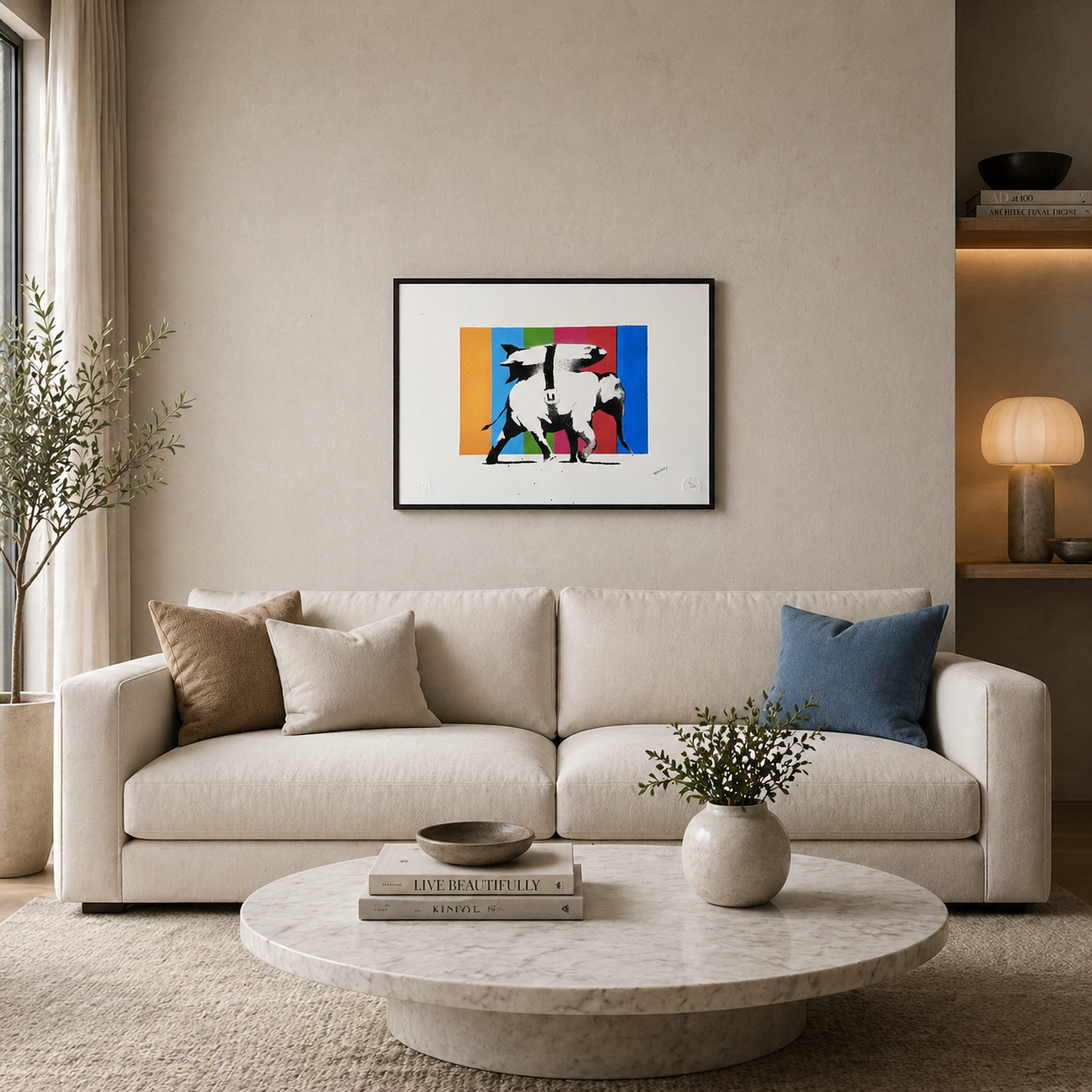 Banksy Heavy Weapons (Multicolor) Lithografie Arches 300gsm 42x59 cm