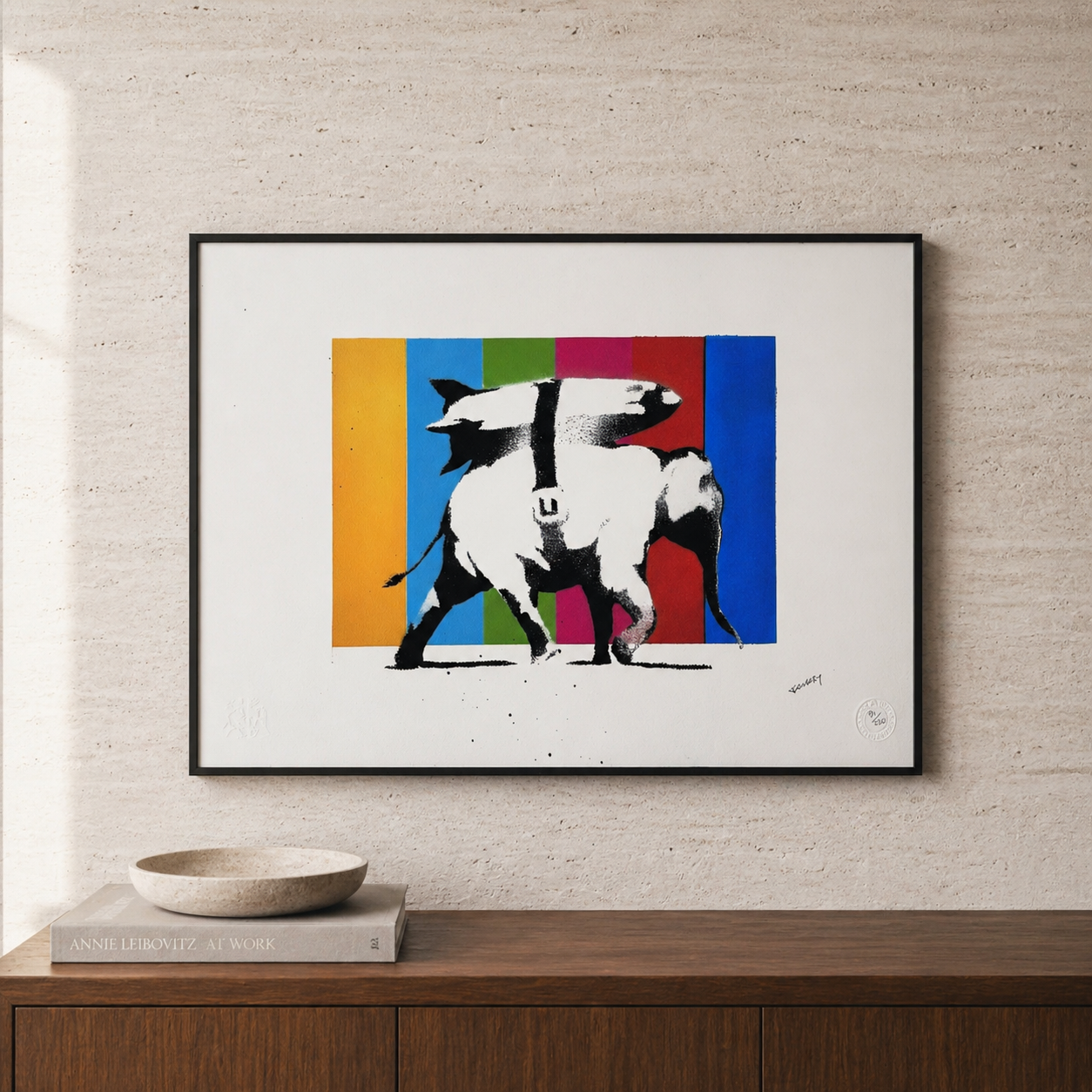 Banksy Heavy Weapons (Multicolor) Lithografie Arches 300gsm 42x59 cm
