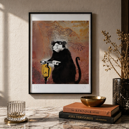 Banksy Roadwork Rat Lithografie Arches 300gsm 42x59 cm