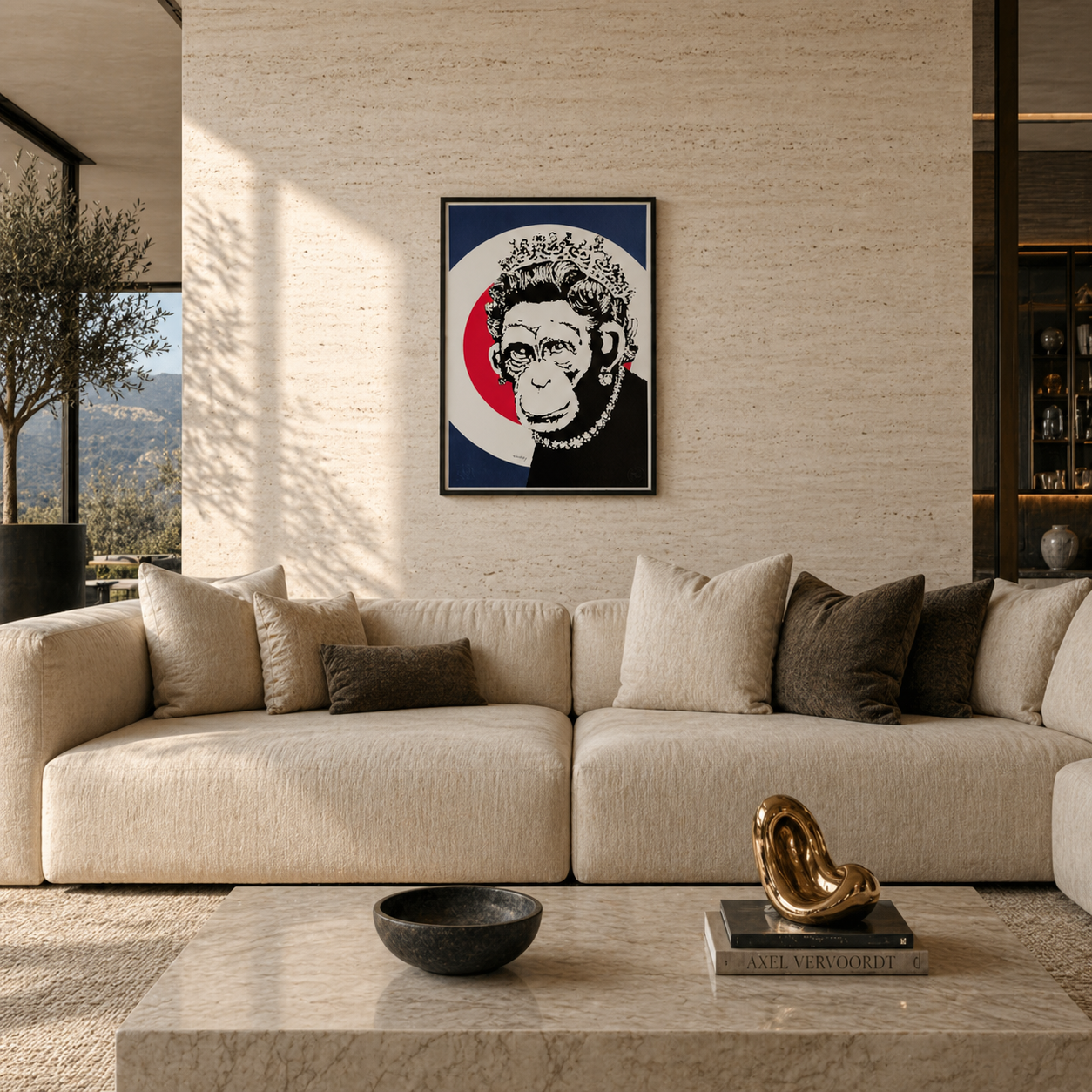 Banksy Queen Monkey Lithografie Arches 300gsm 42x59 cm