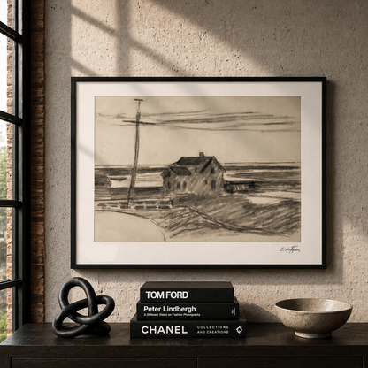 Edward Hopper House in Landscape Lithografie Arches 300gsm 42x59 cm