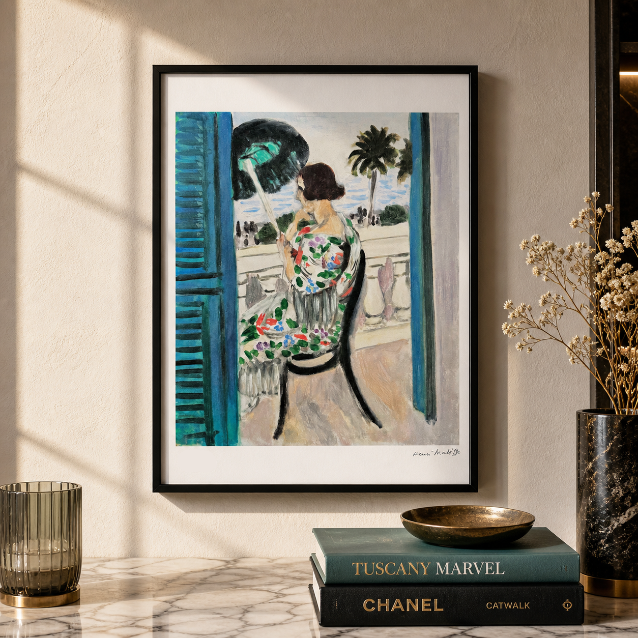Henri Matisse Zittende vrouw op een balkon Lithografie op Arches 300gsm 42x59 cm