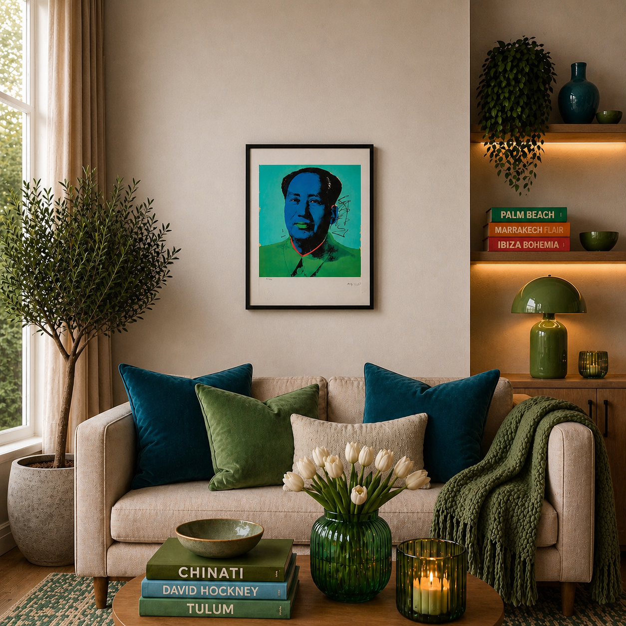 Andy Warhol Mao (Turquoise & Blue Edition) Lithografie Arches 300gsm 42x59 cm