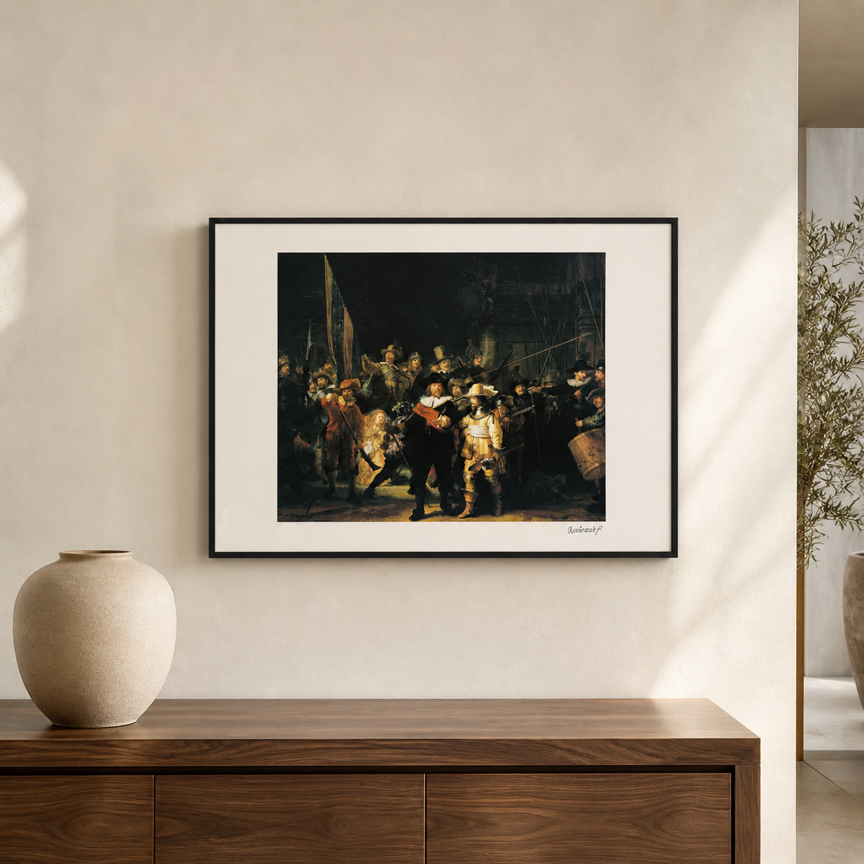 Rembrandt van Rijn De Nachtwacht Lithografie Arches 300gsm 42x59 cm
