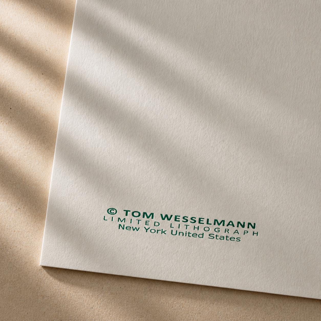 Tom Wesselmann Monica Lithografie Arches 300gsm 42x59 cm