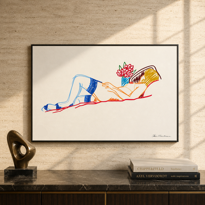 Tom Wesselmann Bouquet and Stockings Lithografie Arches 300gsm 42x59 cm