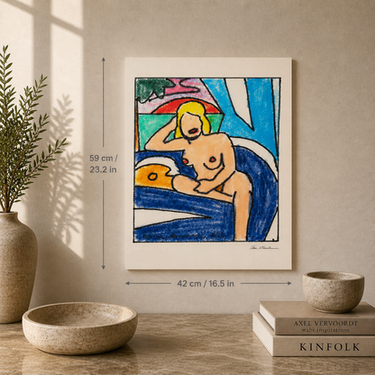 Tom Wesselmann Study for Sunset Nude Lithografie Arches 300gsm 42x59 cm