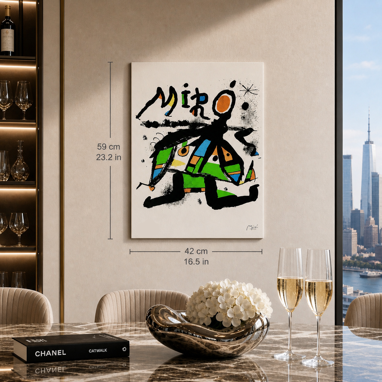 Joan Miró typografische compositie Lithografie Arches 300gsm 42x59 cm