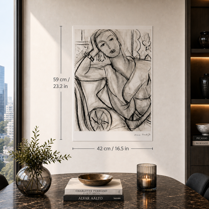 Henri Matisse Portret van Hutchinson Lithografie op Arches 300gsm 42x59 cm
