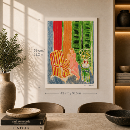 Henri Matisse meisje in roze jurk Lithografie op Arches 300gsm 42x59 cm