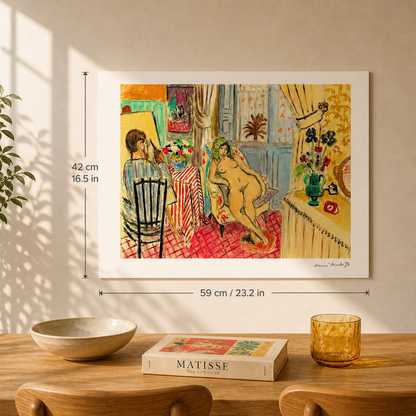 Henri Matisse De kunstenaar en het naaktmodel Lithografie op Arches 300gsm 42x59 cm
