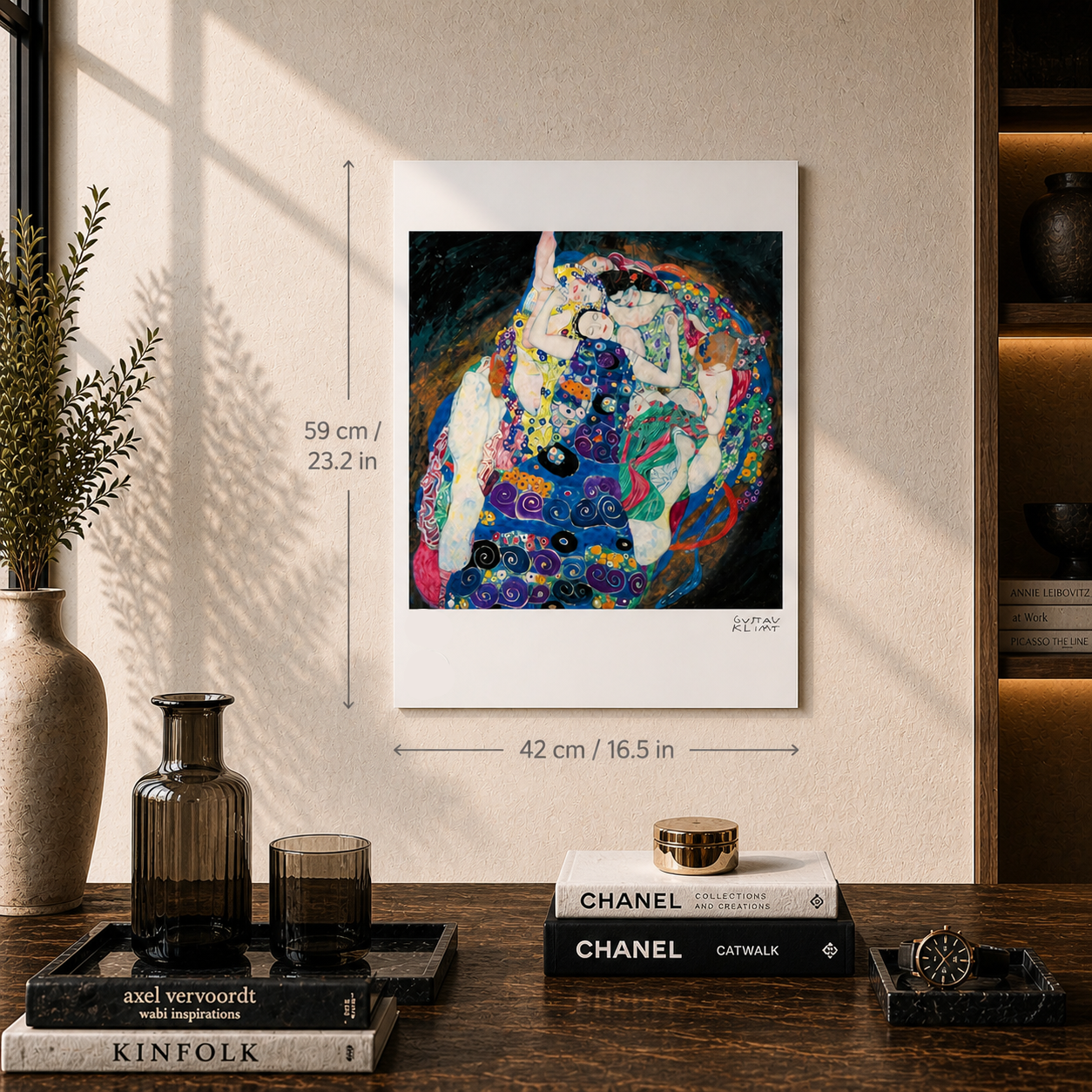 Gustav Klimt De jonge maagd Lithografie Arches 300gsm 42x59 cm