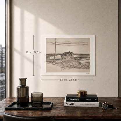 Edward Hopper House in Landscape Lithografie Arches 300gsm 42x59 cm