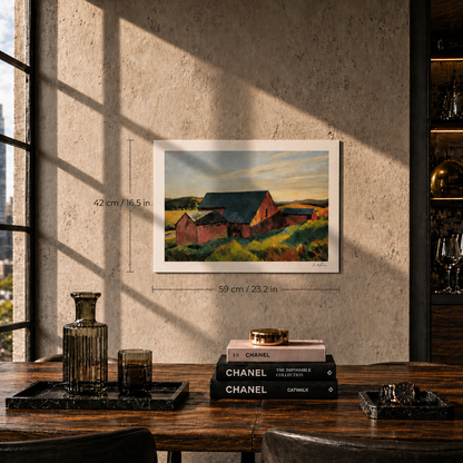 Edward Hopper Cobb’s Barns, South Truro Lithografie Arches 300gsm 42x59 cm