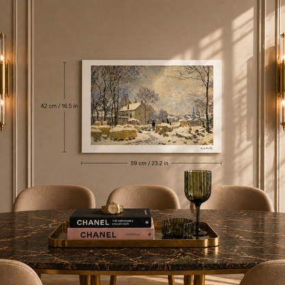Claude Monet Wintereffecten in Argenteuil Lithografie Arches 300gsm 42x59 cm