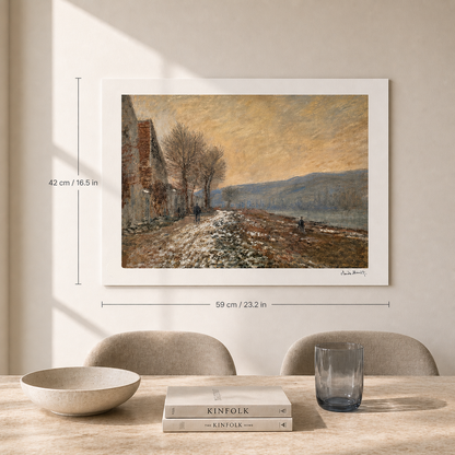 Claude Monet De bergen in Lavacourt Lithografie Arches 300gsm 42x59 cm