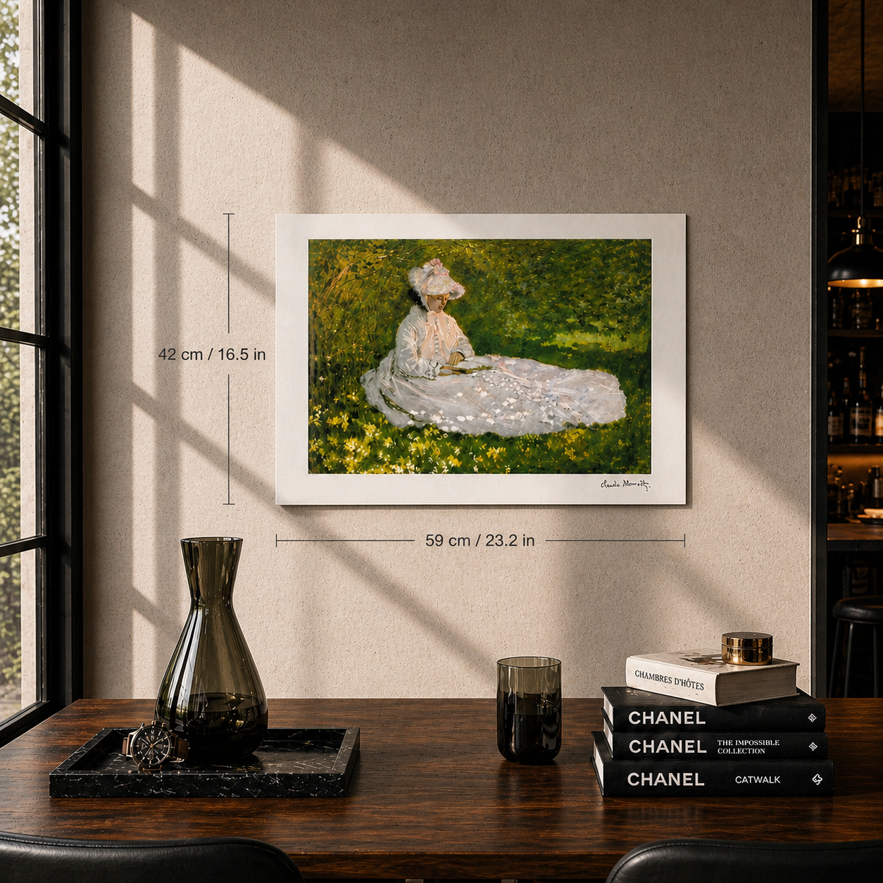 Claude Monet Tijd van de lente Lithografie Arches 300gsm 42x59 cm