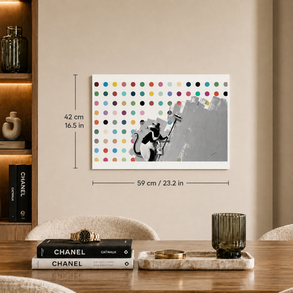 Banksy Roller Rat Spot Painting Lithografie Arches 300gsm 42x59 cm