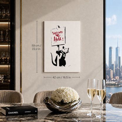 Banksy Welcome to Hell Lithografie Arches 300gsm 42x59 cm