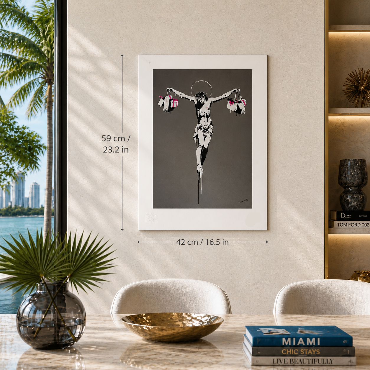 Banksy Christ With Shopping Bags Lithografie Arches 300gsm 42x59 cm