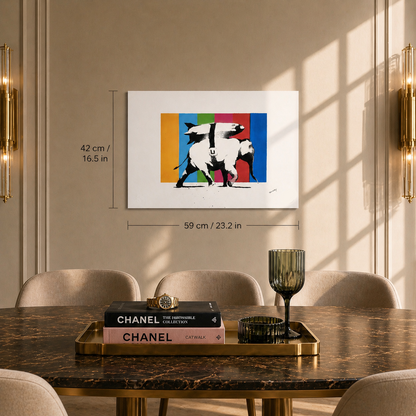 Banksy Heavy Weapons (Multicolor) Lithografie Arches 300gsm 42x59 cm