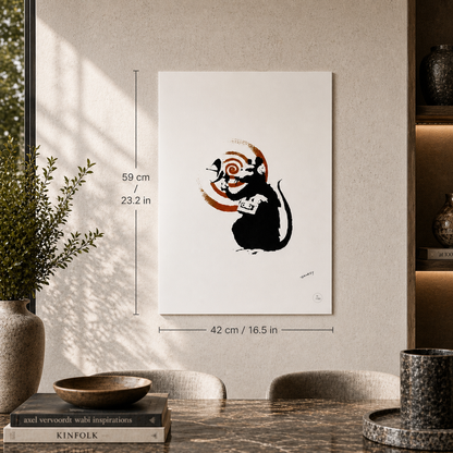 Banksy Radar Rat Lithografie Arches 300gsm 42x59 cm