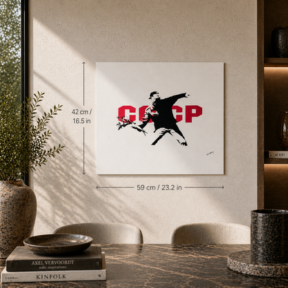 Banksy CCCP Love Is in the Air Lithografie Arches 300gsm 42x59 cm