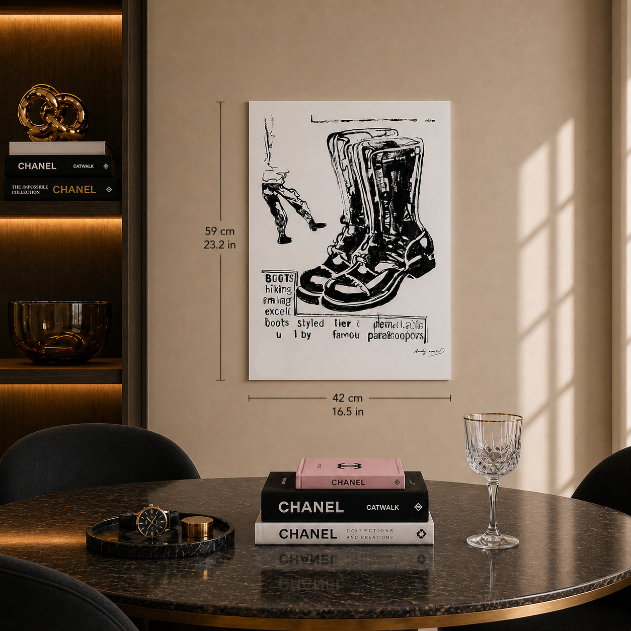 Andy Warhol Paratrooper Boots Lithografie Arches 300gsm 42x59 cm