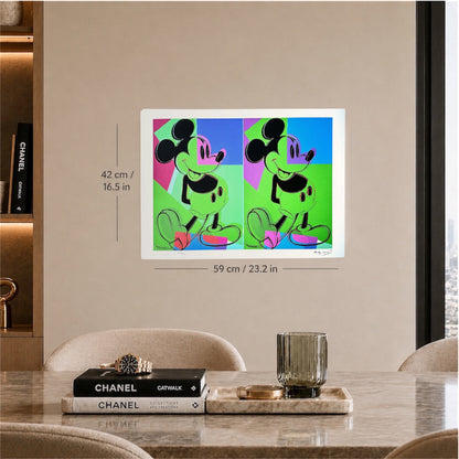 Andy Warhol Double Mickey meerkleurig Lithografie Arches 300gsm 42x59 cm
