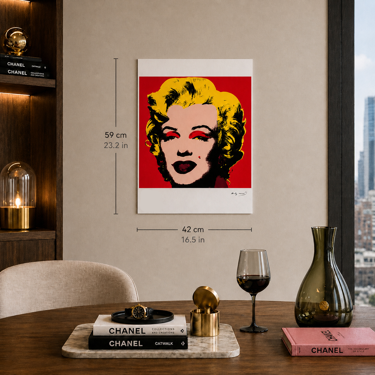 Andy Warhol Marilyn Monroe’ (Rood) Lithografie Arches 300gsm 42x59 cm