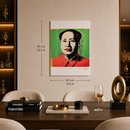 Andy Warhol Mao (Green & Red Classic) Lithografie Arches 300gsm 42x59 cm