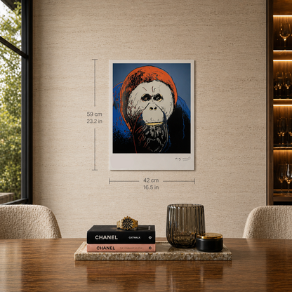 Andy Warhol Orangutan (Dieren) Lithografie Arches 300gsm 42x59 cm