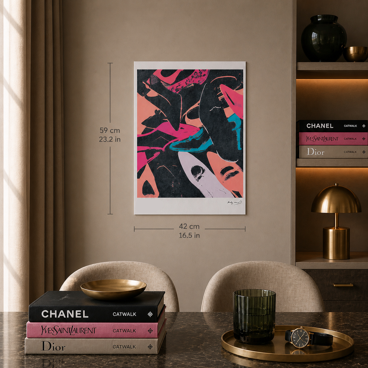 Andy Warhol Shoe Lithografie Arches 300gsm 42x59 cm