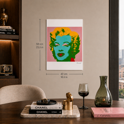 Andy Warhol Marilyn Monroe (Roze) Lithografie Arches 300gsm 42x59 cm